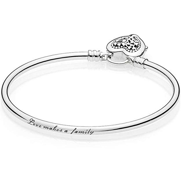 PANDORA Flourishing Hearts Bangle Bracelet New - Picture 4 of 8